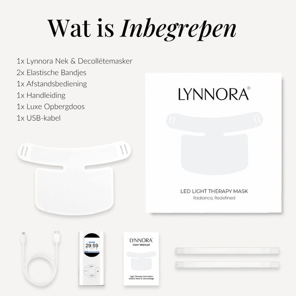 Lynnora Red Light Therapy Nek & Décollétagemasker